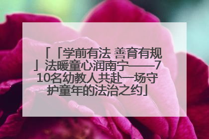 「学前有法 善育有规」法暖童心润南宁——710名幼教人共赴一场守护童年的法治之约