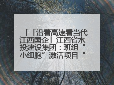 「沿着高速看当代江西国企」江西省水投建设集团：班组“小细胞”激活项目“大建设”