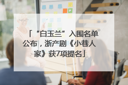 “白玉兰”入围名单公布,浙产剧《小巷人家》获7项提名
