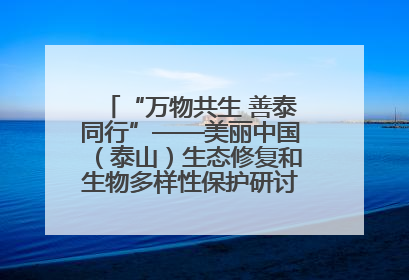 “万物共生 善泰同行”——美丽中国（泰山）生态修复和生物多样性保护研讨会成功举办