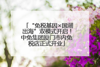 “免税基因×国潮出海”双模式开启！中免集团厦门市内免税店正式开业