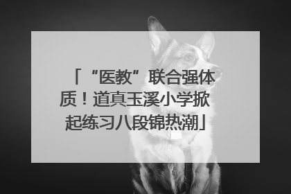 “医教”联合强体质！道真玉溪小学掀起练习八段锦热潮