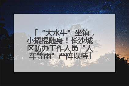 “大水牛”坐镇，小撬棍随身！长沙城区防办工作人员“人车等雨”严阵以待