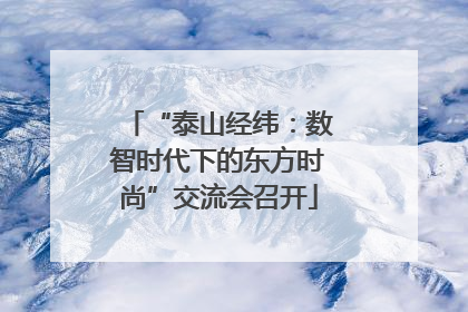 “泰山经纬：数智时代下的东方时尚”交流会召开