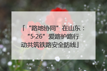 “路地协同”在山东：“5·26”爱路护路行动共筑铁路安全防线