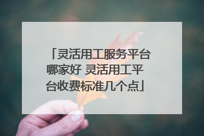灵活用工服务平台哪家好 灵活用工平台收费标准几个点