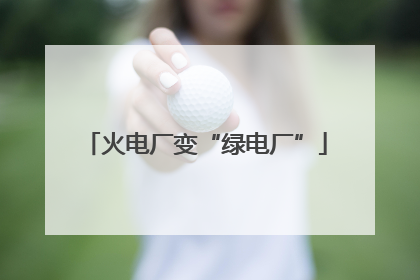 火电厂变“绿电厂”