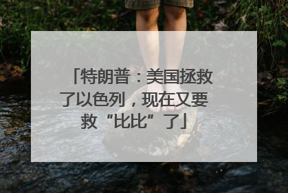 特朗普：美国拯救了以色列，现在又要救“比比”了