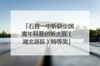 石首一中斩获全国青年科普创新大赛（湖北赛区）特等奖