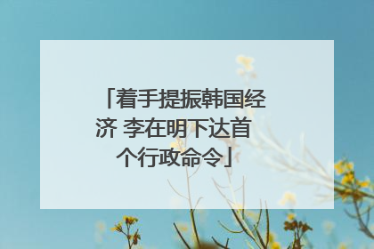 着手提振韩国经济 李在明下达首个行政命令