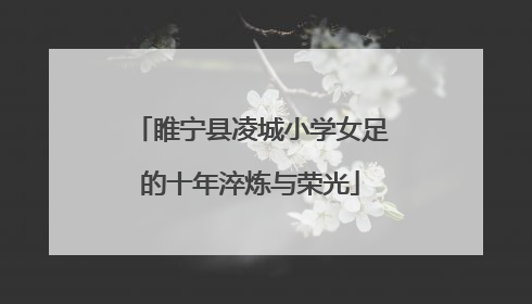睢宁县凌城小学女足的十年淬炼与荣光