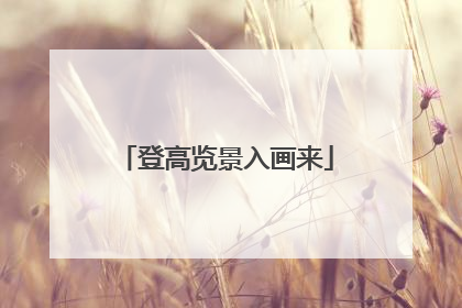 登高览景入画来