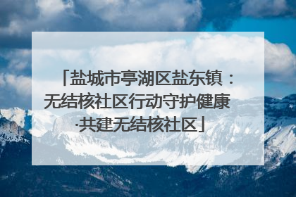盐城市亭湖区盐东镇：无结核社区行动守护健康 ·共建无结核社区