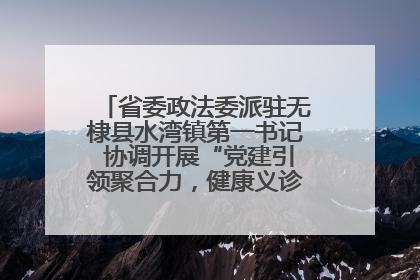 省委政法委派驻无棣县水湾镇第一书记 协调开展“党建引领聚合力，健康义诊惠乡亲”义诊活动