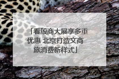 看殷商大展享多重优惠 北京打造文商旅消费新样式