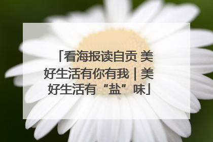 看海报读自贡 美好生活有你有我｜美好生活有“盐”味