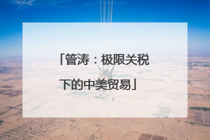 管涛：极限关税下的中美贸易