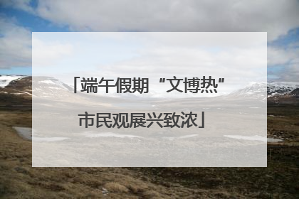 端午假期“文博热” 市民观展兴致浓