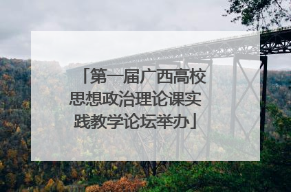 第一届广西高校思想政治理论课实践教学论坛举办