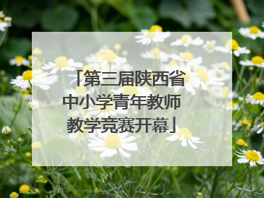 第三届陕西省中小学青年教师教学竞赛开幕