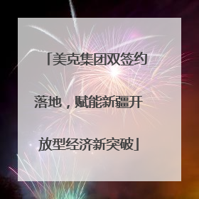美克集团双签约落地，赋能新疆开放型经济新突破