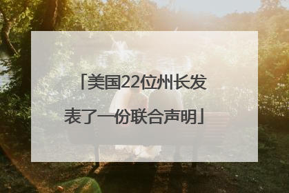 美国22位州长发表了一份联合声明