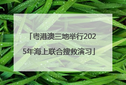 粤港澳三地举行2025年海上联合搜救演习