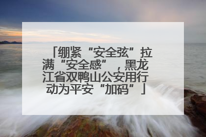 绷紧“安全弦”拉满“安全感”，黑龙江省双鸭山公安用行动为平安“加码”