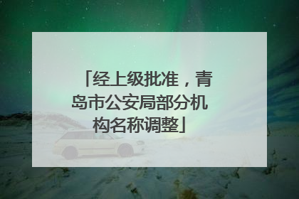 经上级批准，青岛市公安局部分机构名称调整