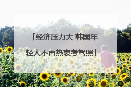 经济压力大 韩国年轻人不再热衷考驾照