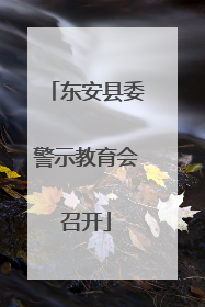 东安县委警示教育会召开