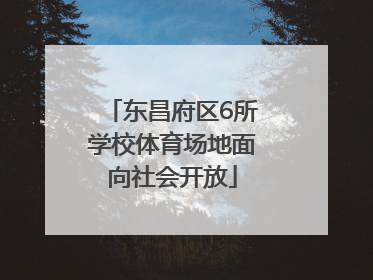 东昌府区6所学校体育场地面向社会开放