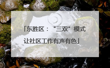 东胜区：“三双”模式让社区工作有声有色
