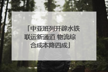 中亚班列开辟水铁联运新通道 物流综合成本降四成