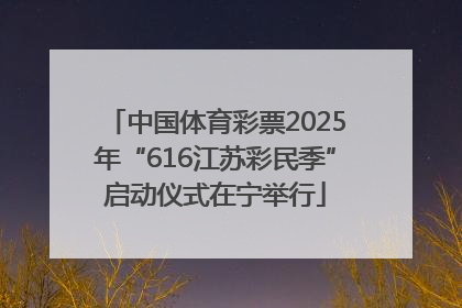 中国体育彩票2025年“616江苏彩民季”启动仪式在宁举行