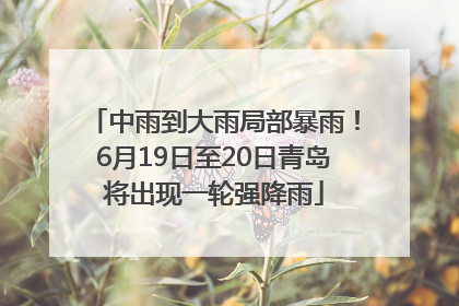 中雨到大雨局部暴雨！6月19日至20日青岛将出现一轮强降雨