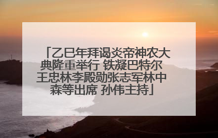 乙巳年拜谒炎帝神农大典隆重举行 铁凝巴特尔王忠林李殿勋张志军林中森等出席 孙伟主持