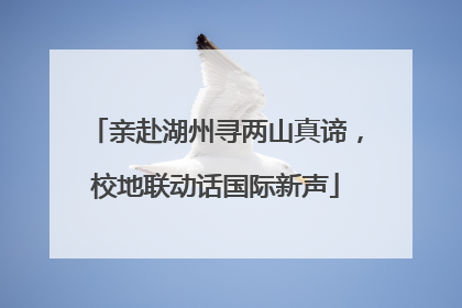 亲赴湖州寻两山真谛，校地联动话国际新声