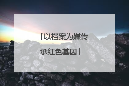 以档案为媒传承红色基因