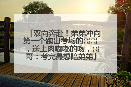 双向奔赴！弟弟冲向第一个跑出考场的哥哥，送上肉嘟嘟的吻，哥哥：考完最想陪弟弟