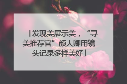 发现美展示美，“寻美推荐官”颜大卿用镜头记录多样美好