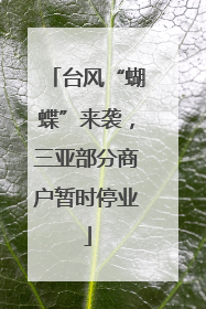 台风“蝴蝶”来袭，三亚部分商户暂时停业
