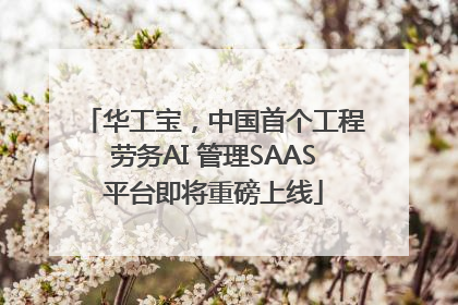 华工宝，中国首个工程劳务AI 管理SAAS平台即将重磅上线