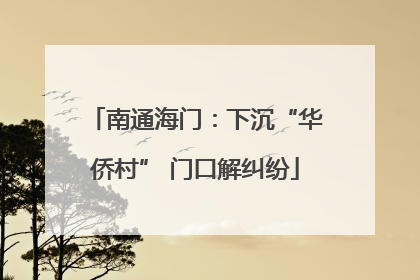 南通海门：下沉“华侨村” 门口解纠纷