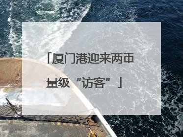 厦门港迎来两重量级“访客”