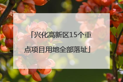 兴化高新区15个重点项目用地全部落址