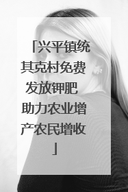 兴平镇统其克村免费发放钾肥 助力农业增产农民增收