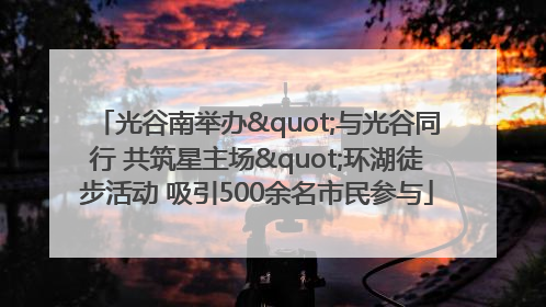光谷南举办"与光谷同行 共筑星主场"环湖徒步活动 吸引500余名市民参与