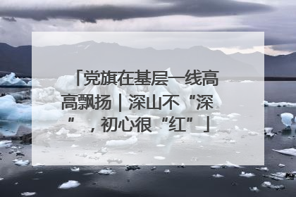 党旗在基层一线高高飘扬｜深山不“深”，初心很“红”
