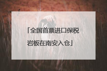 全国首票进口保税岩板在南安入仓